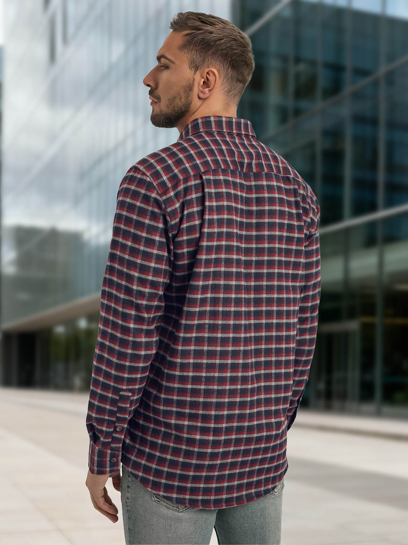 Muška Košulja Bordo OZONEE V/V176