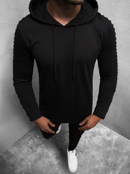 Muška majica dugi rukav s kapuljačom crna OZONEE MECH/2148TZ 