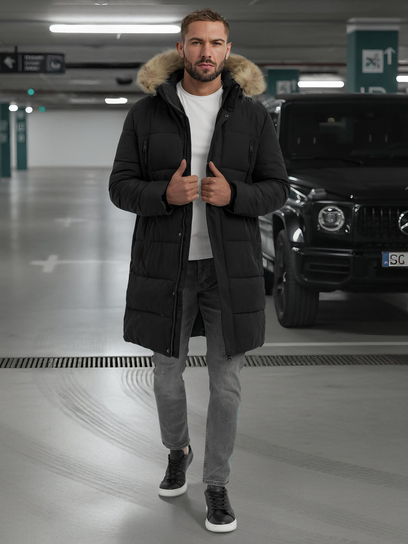 Muška parka jakna crna OZONEE JS/25M9803/392