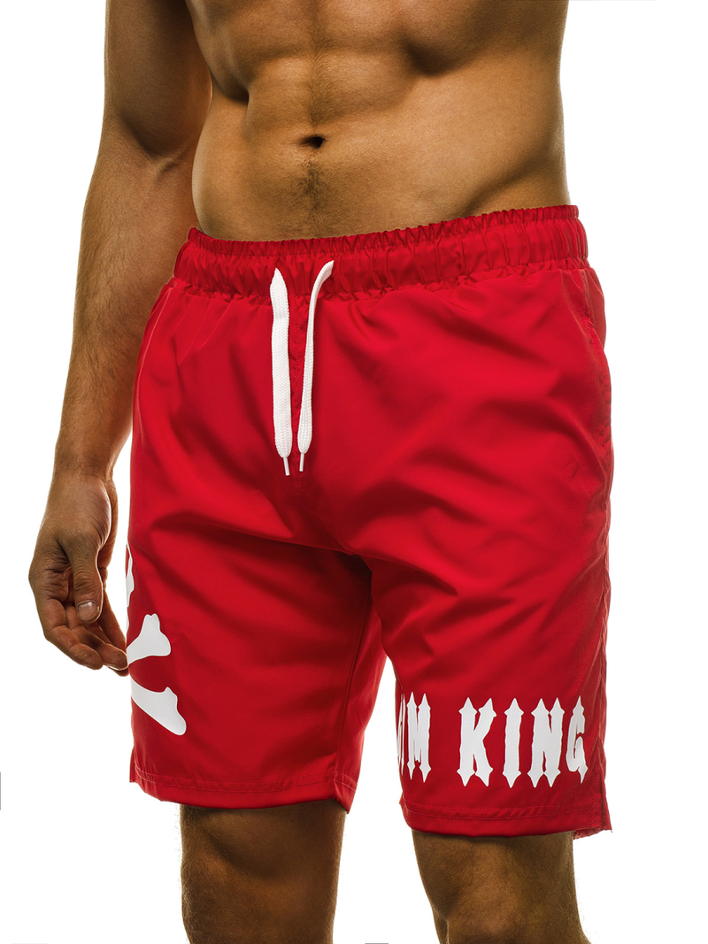 Muške kratke hlače za kupanje crvene OZONEE O/1011