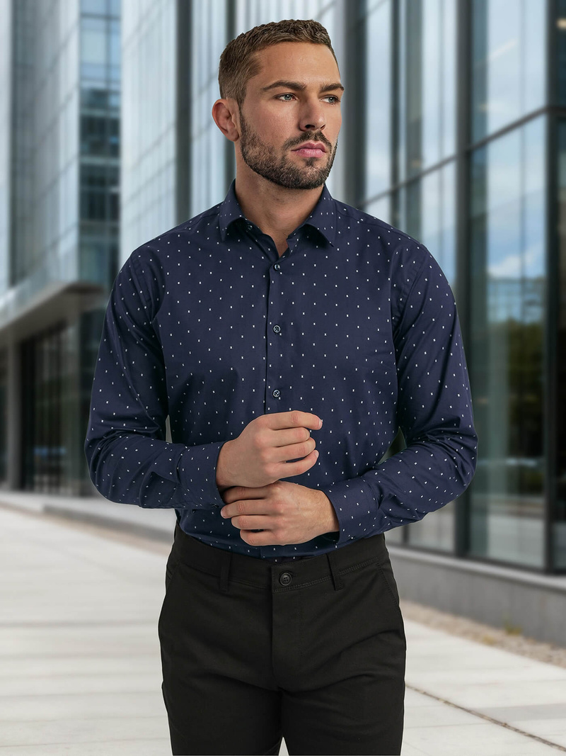 Muška Košulja Modra OZONEE V/V181