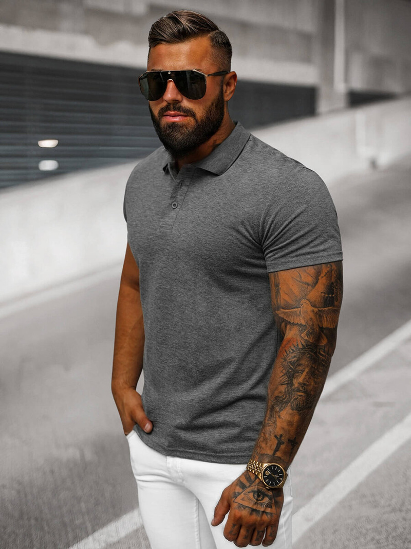 Muška polo majica grafitna OZONEE JS/8T80/5Z