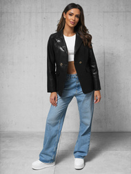 Ženska Kožna Jakna Crna OZONEE JS/11Z8121