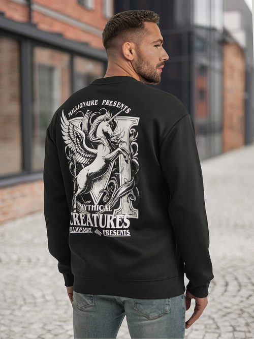 Muška dukserica crna OZONEE JS/65B3919/3