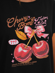 Ženska majica crna OZONEE JS/95T2568/3