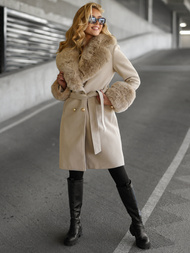 Ženski kaput ecru OZONEE JS/61M8509/280