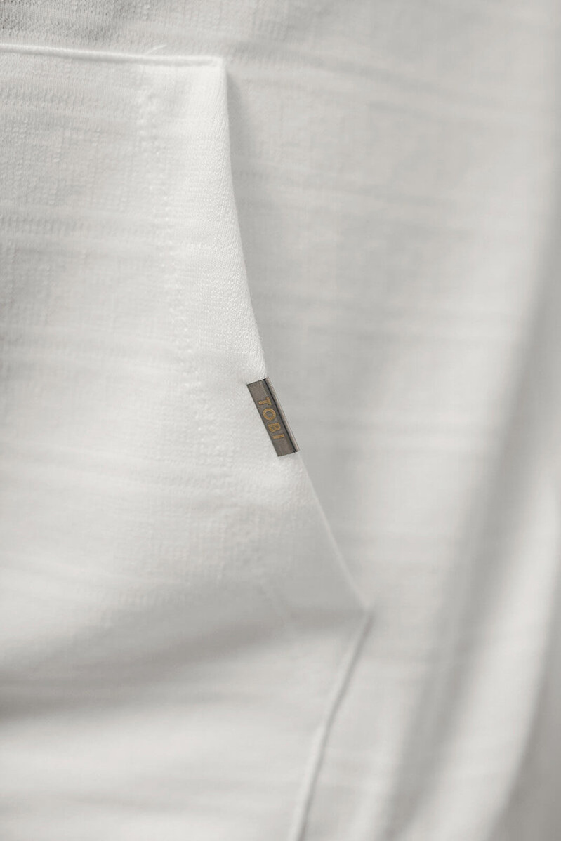 Muška dukserica s kapuljačom ecru OZONEE O/TB2272