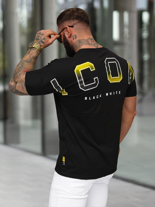 Muška Majica Crna OZONEE O/QQ1297