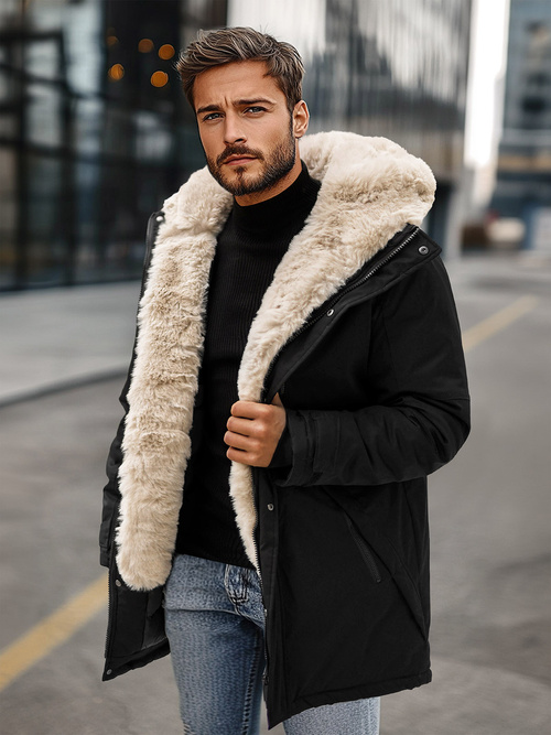 Muška parka jakna crna OZONEE JS/22M316/392Z
