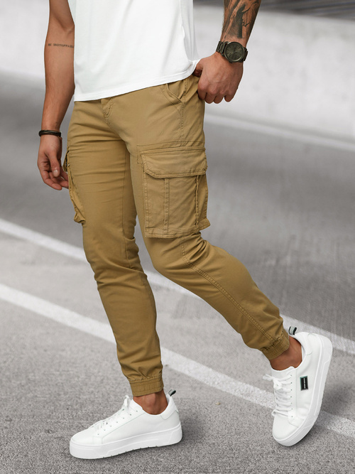 Muške chino jogger hlače bež OZONEE NB/MP0202KZ