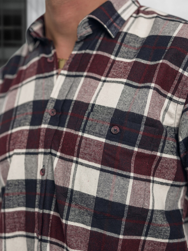 Muška Košulja Bordo OZONEE V/V174Z