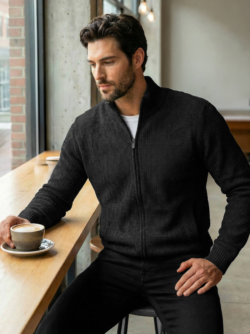 Muški Džemper Crni OZONEE JS/59B3611/3