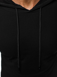 Muška majica dugi rukav s kapuljačom crna OZONEE MECH/2148TZ 