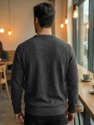 Muški Džemper Grafitni OZONEE JS/59B3607/5