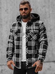 Muška košulja crno-bijela OZONEE O/3A91/1