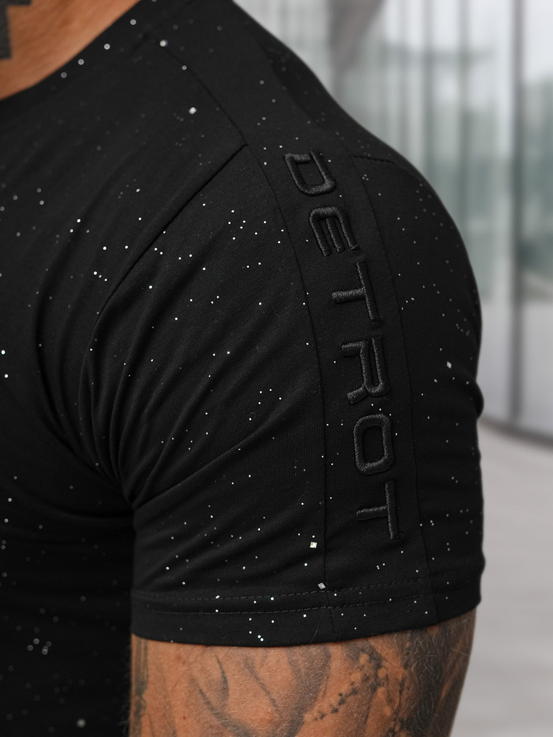 Muška Majica Crna OZONEE O/QQ1388