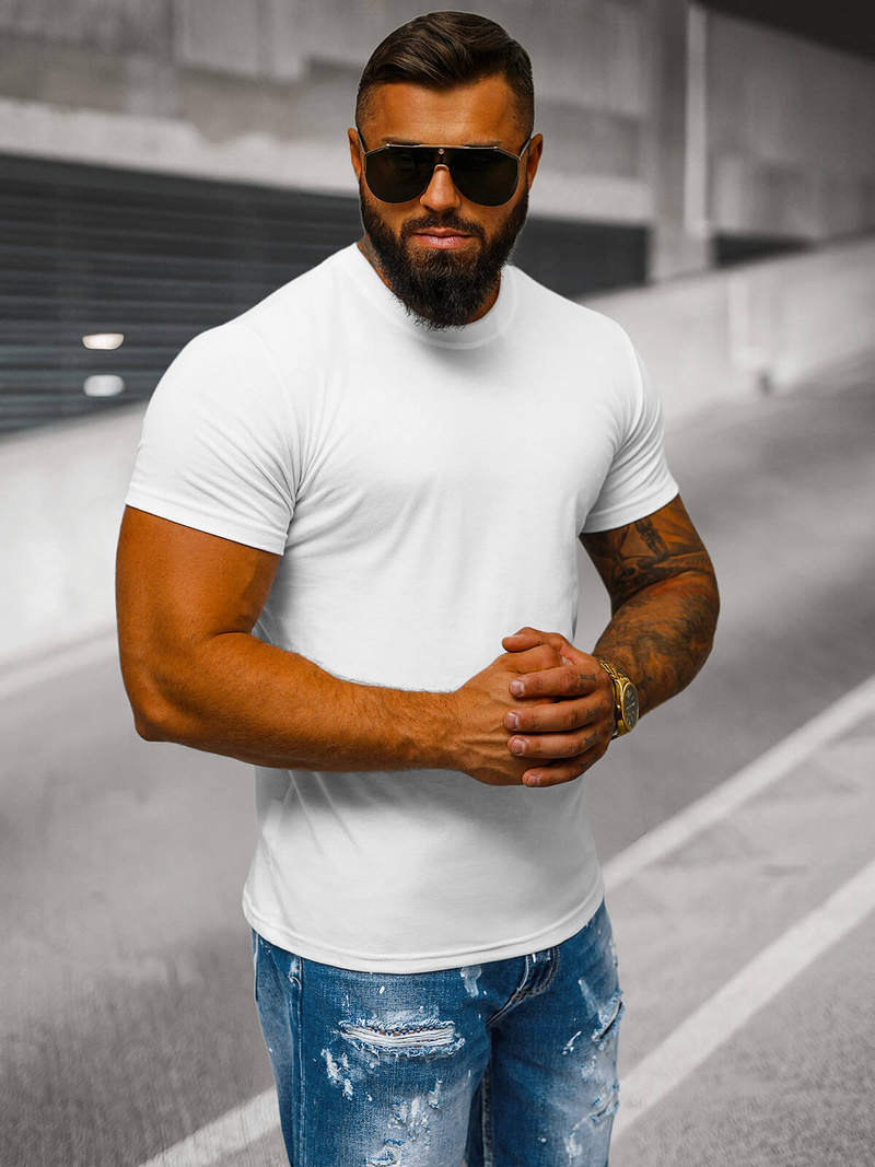 Muška majica bijela OZONEE JS/712005Z