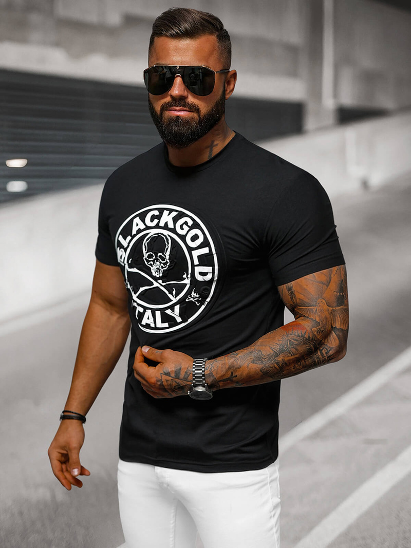 Muška Majica Crna OZONEE NB/MT3074