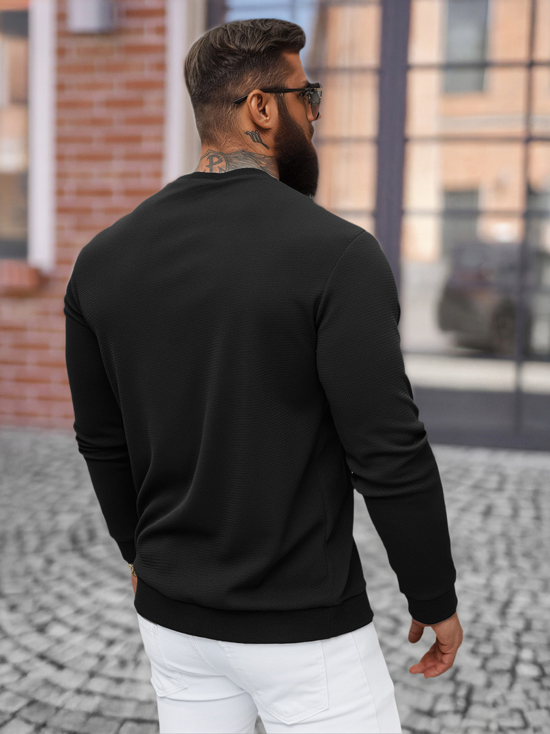 Muška Dukserica Crna OZONEE O/D7394Z