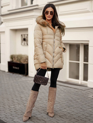 Ženska Jakna Bež OZONEE JS/5M3257/62