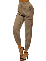 Ženske jogger hlače Tamno-bež OZONEE O/HM005