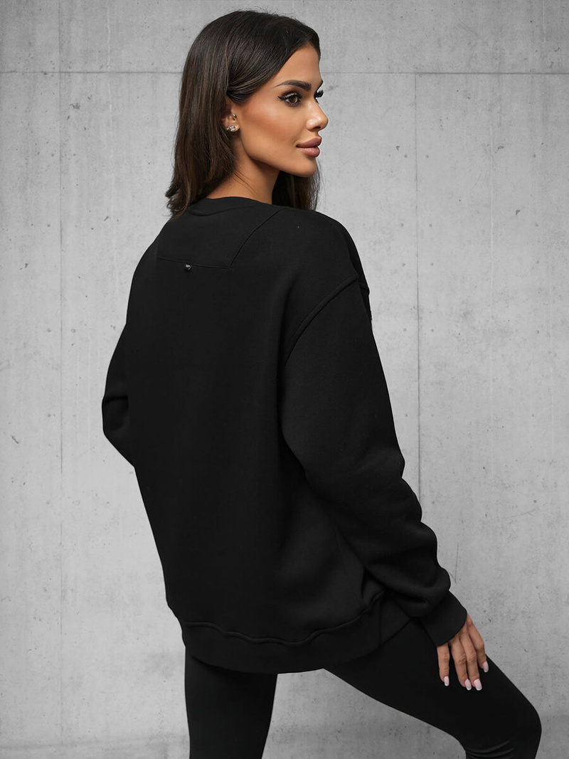 Dukserica crna OZONEE O/SWE23055