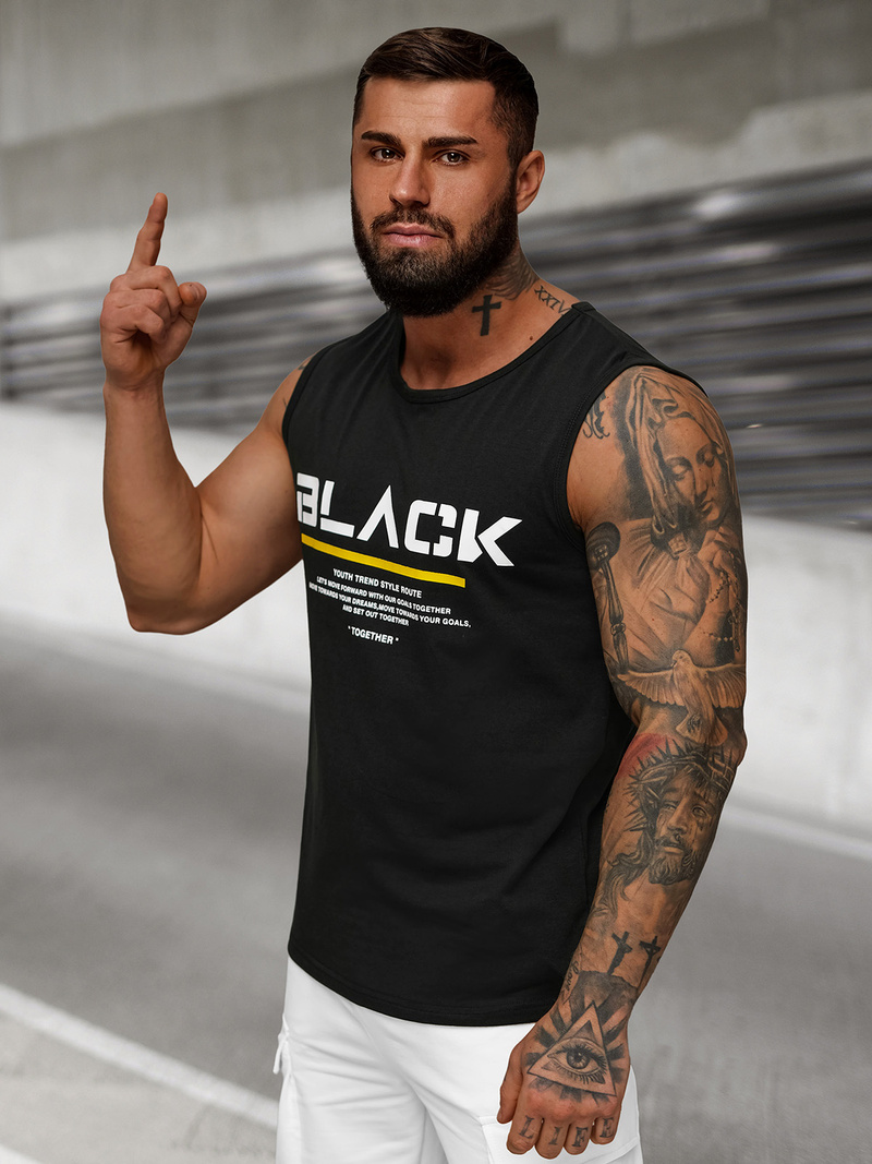 Muška majica bez rukava crna OZONEE JS/8B1712/3