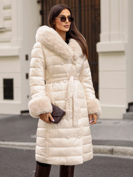 Ženski kaput bež OZONEE JS/5M3160/254/BZ