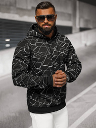 Muška dukserica s kapuljačomcrna OZONEE JS/8B1235/3