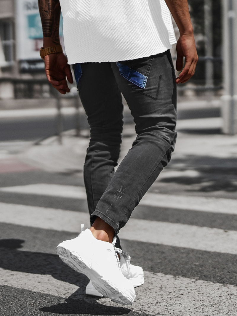 Muške Traperice Crne OZONEE NB/MP0025N