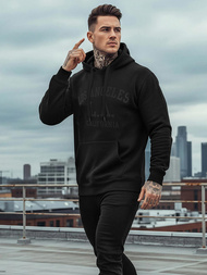 Muška dukserica s kapuljačom crna OZONEE JS/8B1972/3