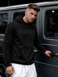 Muška dukserica s kapuljačom crna OZONEE JS/8B1968/3