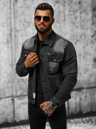 Muška traper jakna crna OZONEE NB/MJ521N