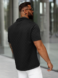 Muška košulja kratkih rukava crna OZONEE O/B2257