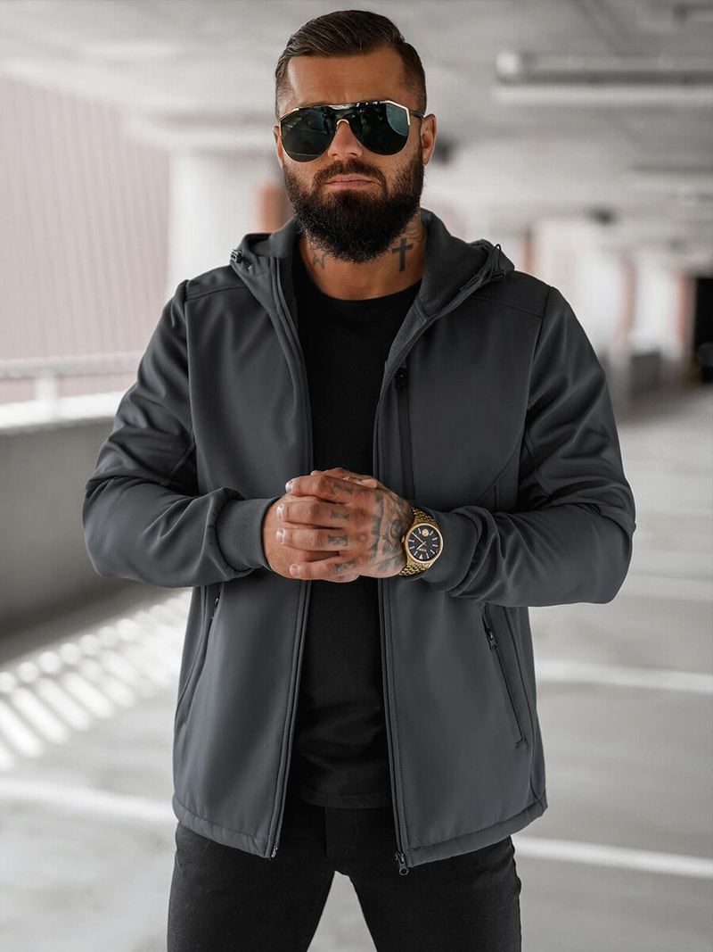 Muška softshell jakna grafitna OZONEE JS/27B6529/5Z