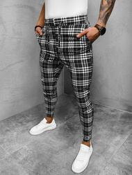 Muške Chino Hlače Crno-Bijele OZONEE DJ/2297/22