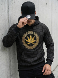 Muška dukserica s kapuljačom crna OZONEE O/B265Z