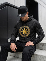 Muška dukserica s kapuljačom crna OZONEE O/B265Z