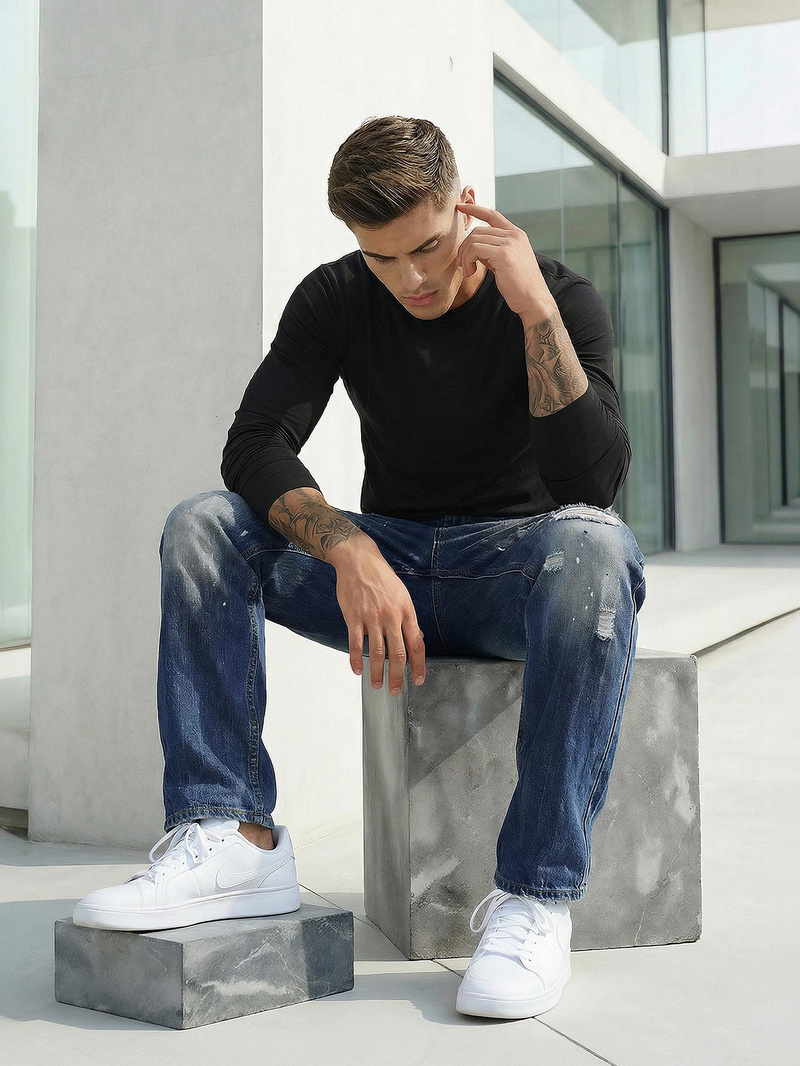 Muške Traperice Plave OZONEE O/KK2885Z