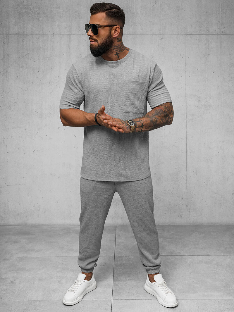 Muška Majica Sivi OZONEE O/Y960T