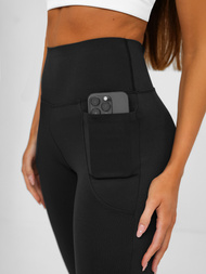 Ženske sportske tajice sa širokim nogama crne OZONEE JS/13K1810/3