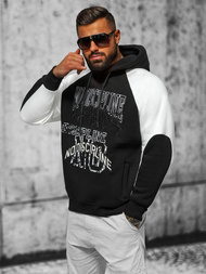 Dukserica s kapuljačom crna OZONEE O/SWE23037