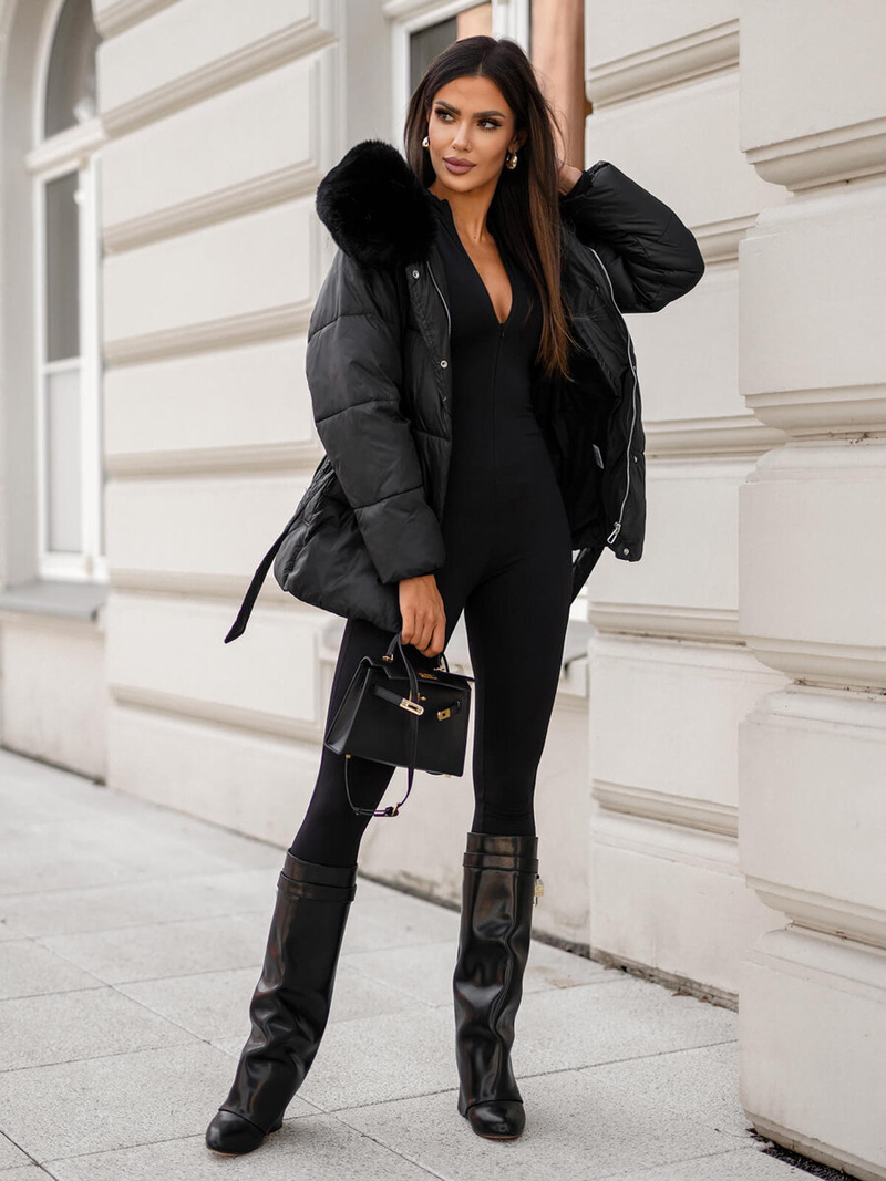 Ženska Jakna Crna OZONEE JS/16M9206/392