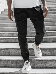 Muške chino jogger hlače Crne OZONEE G/11144