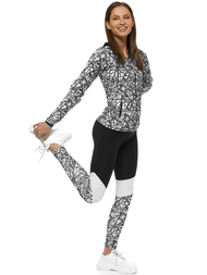 Dvodijelni set trenerke Crno-bijeli OZONEE O/MS013