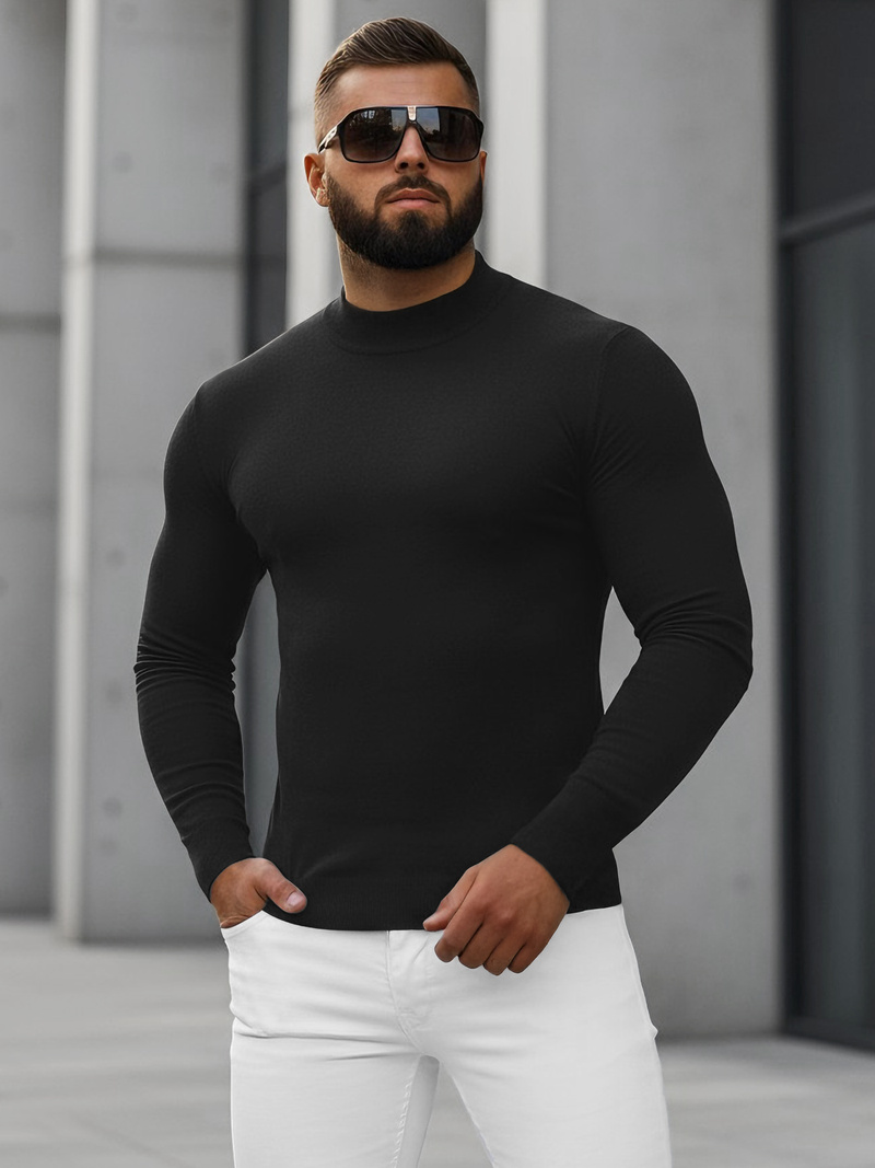 Muški Džemper Crni OZONEE NB/MMB603/4Z