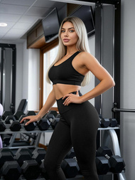 Ženske Sportske Tajice Crne OZONEE JS/17K580/3Z