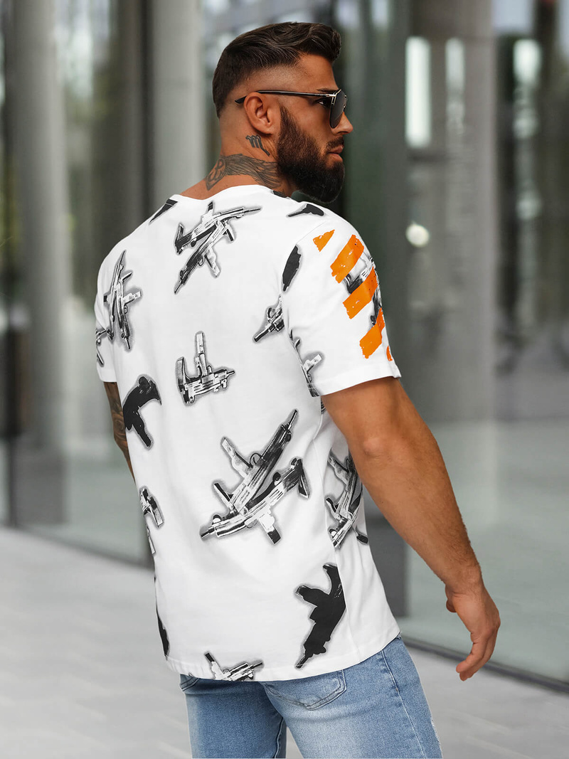 Muška Majica Bijeli OZONEE O/MPO3471