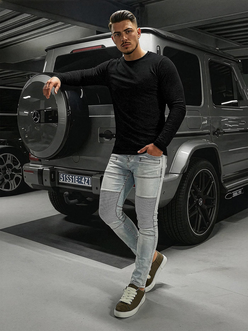 Muške traperice Svijetloplave OZONEE O/EM8889Z