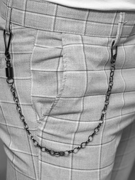 Muške chino hlače sive OZONEE DJ/550172